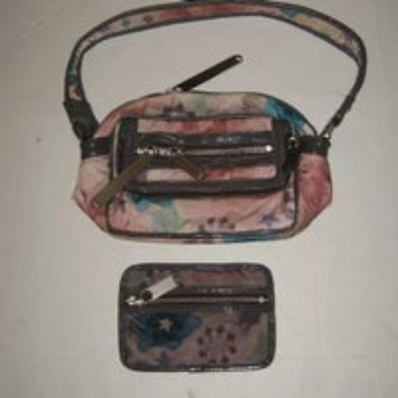 ❤️NEW STELLA MCCARTNEY FOR LESPORTSAC Floral Bag Purse + Wallet - Picture 1 of 8